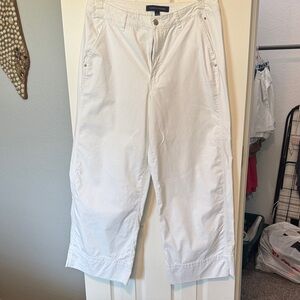 Tommy Hilfiger Women's White Wide Leg Pants